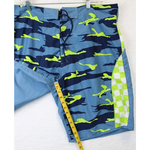 No Boundaries Board Shorts Swimwear Men 40 Summer Beach Multi Print Blue Green - Picture 5 of 10